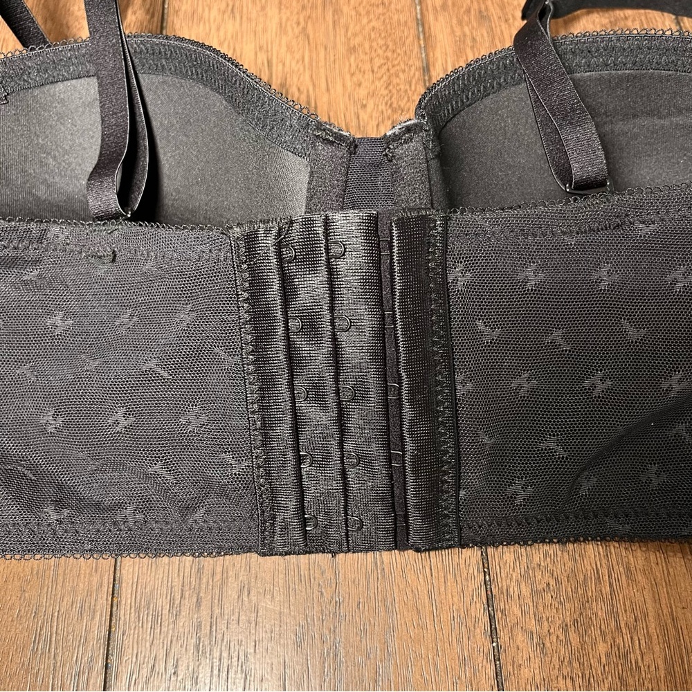 Tommy Hilfiger Longline Strapless Bra Black 34C Convertible Demi Bustier‎ Bundle - Picture 6 of 10